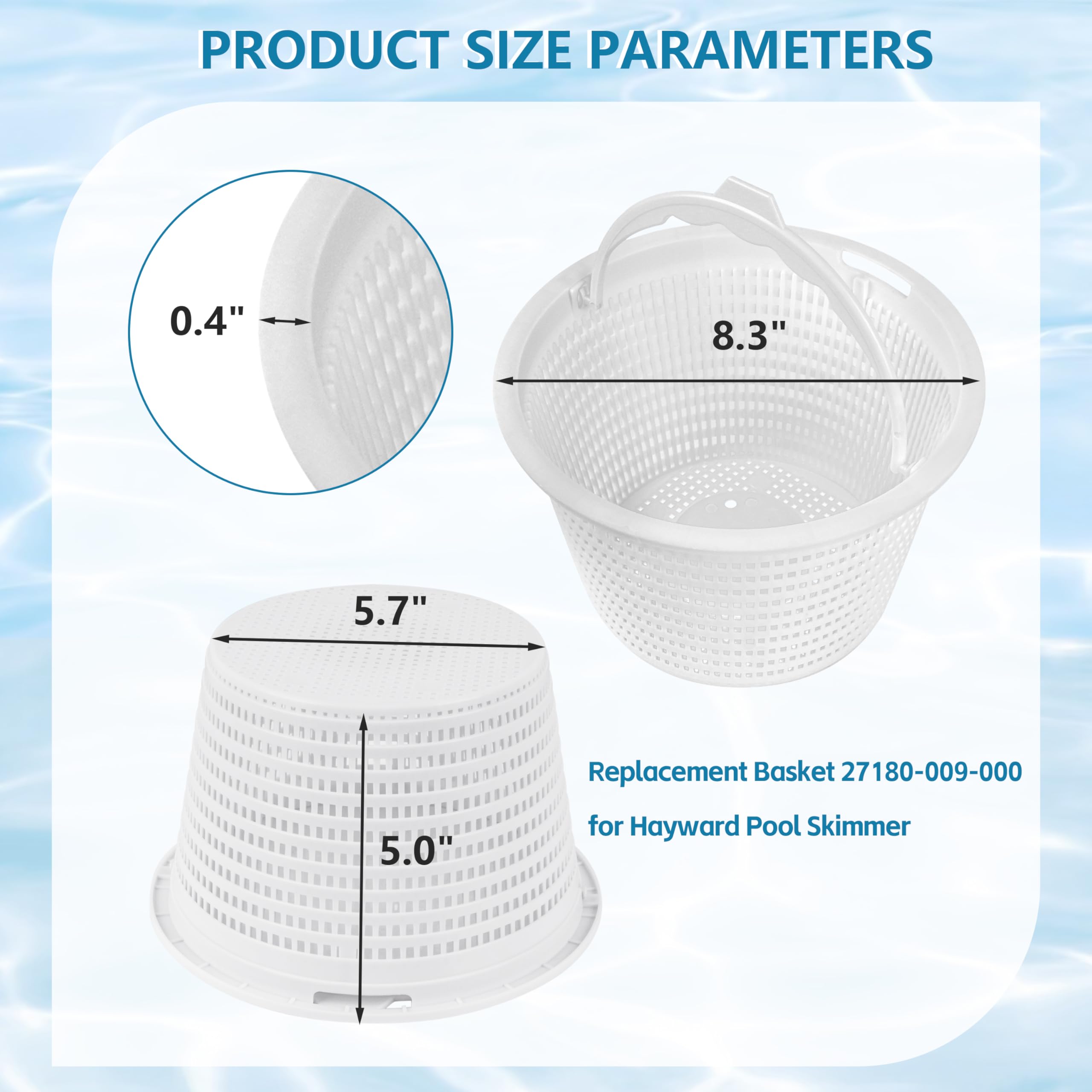 Panier de rechange pour écumoire de piscine Hayward 1 pièce