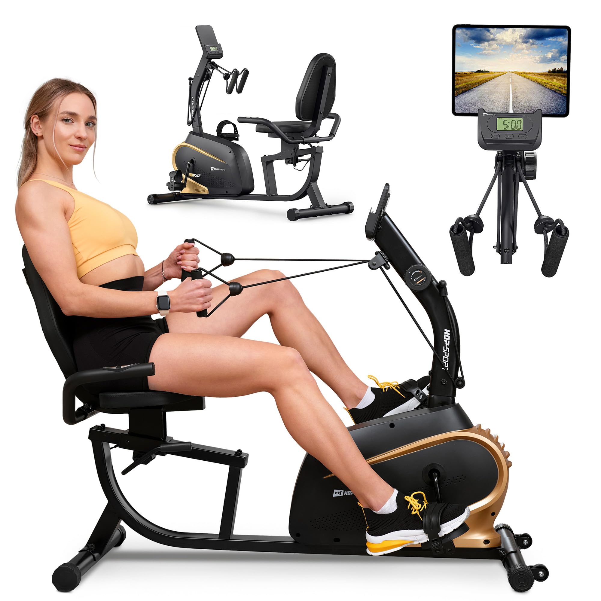 Hop-Sport Liegeergometer für zu Hause HS-045L