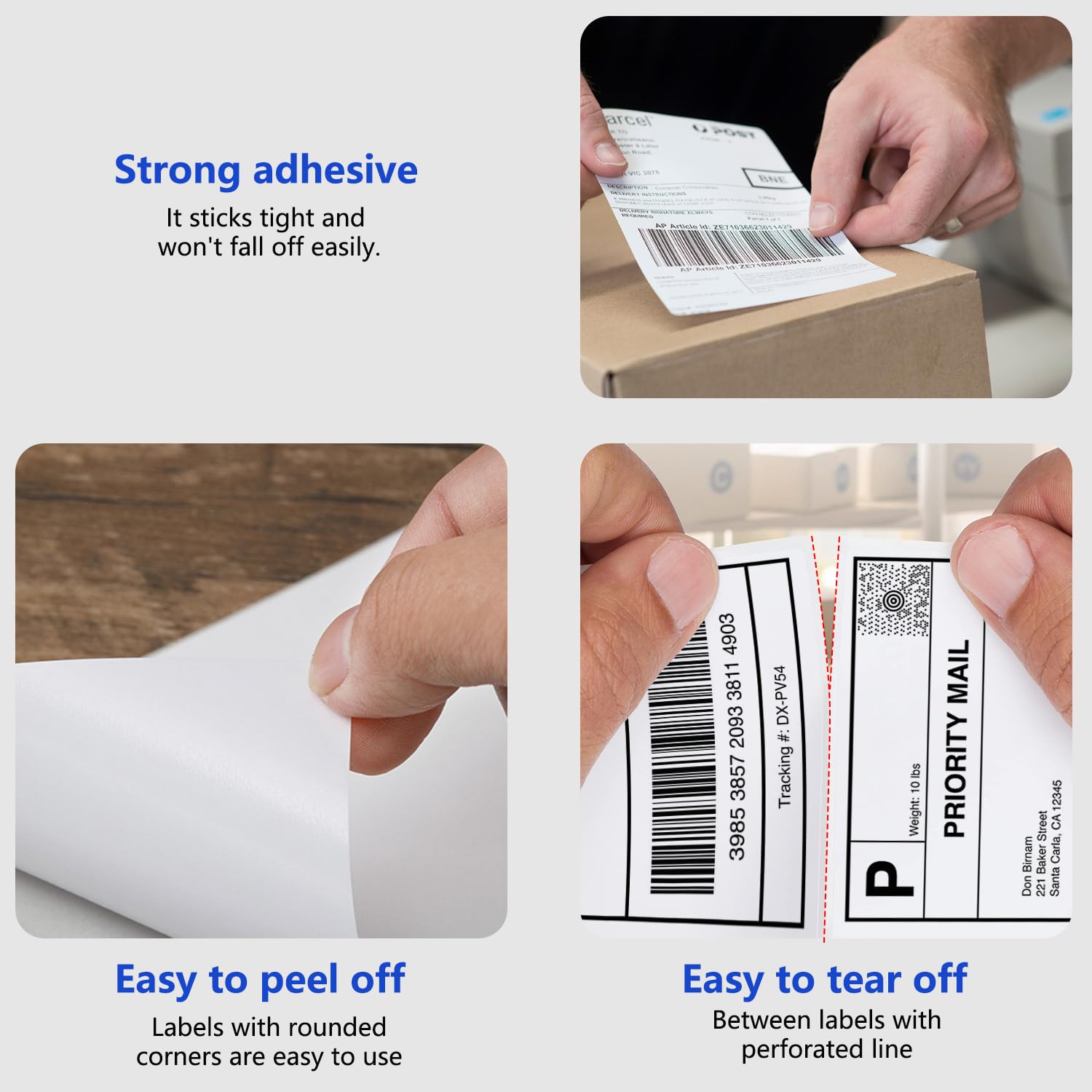 Stampa Etichette Spedizioni Etichetta Adesiva Per Stampante Termica Diretta Blu 4u2033 X 6u2033 Per Spedizione USPS FBA UPS Ebay 4×6 Pollici, 1-1 Stampante Economica - Foto 9