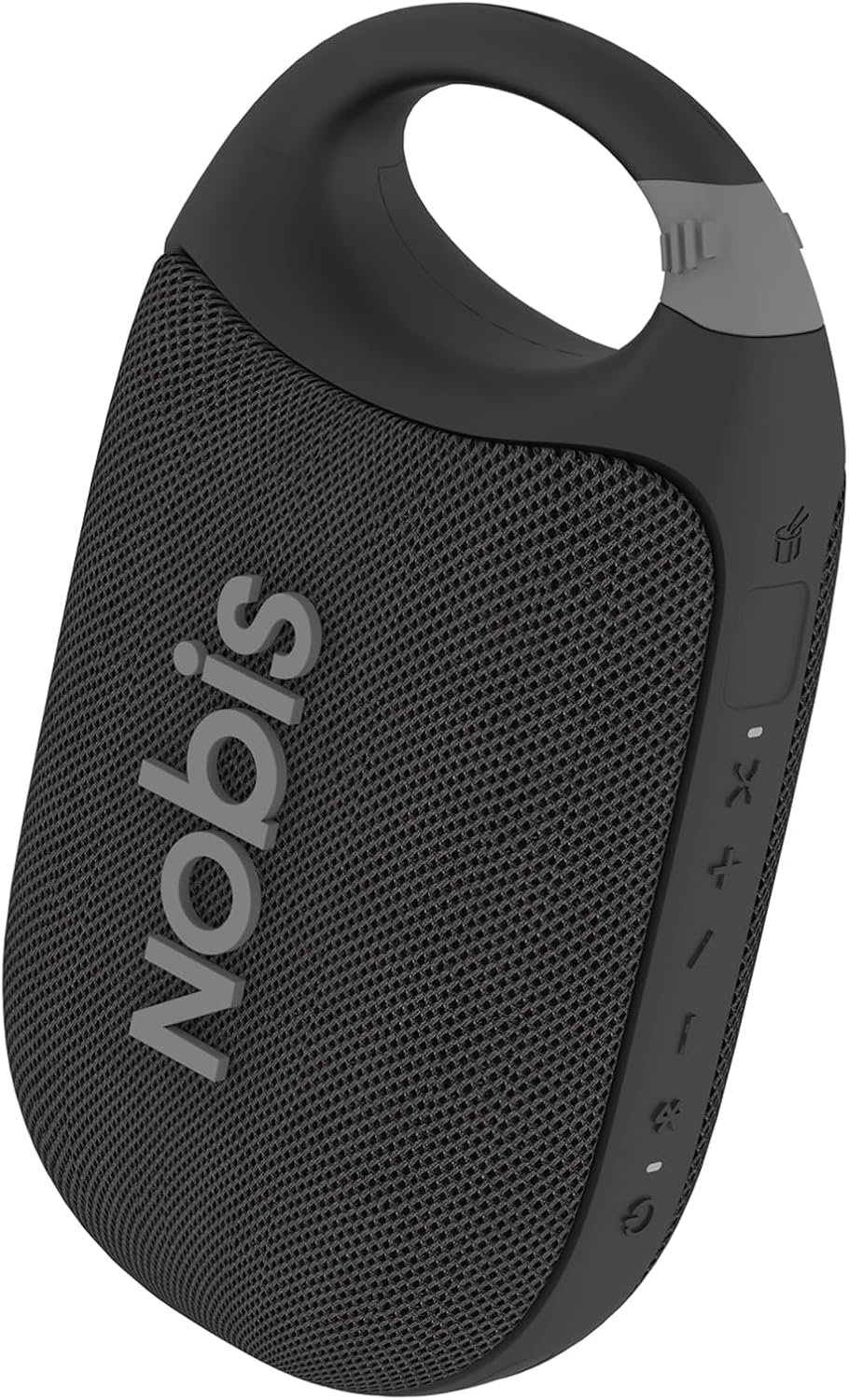 NOBIS Clip N1 Portable Bluetooth Speaker with App, Beat Mode, Up to 24H Playtime, IP68 Waterproof, BT 5.3, HD Sound, Stereo Pairing, Custom EQ, Perfect for Outdoor, Home and Adventure (Black)