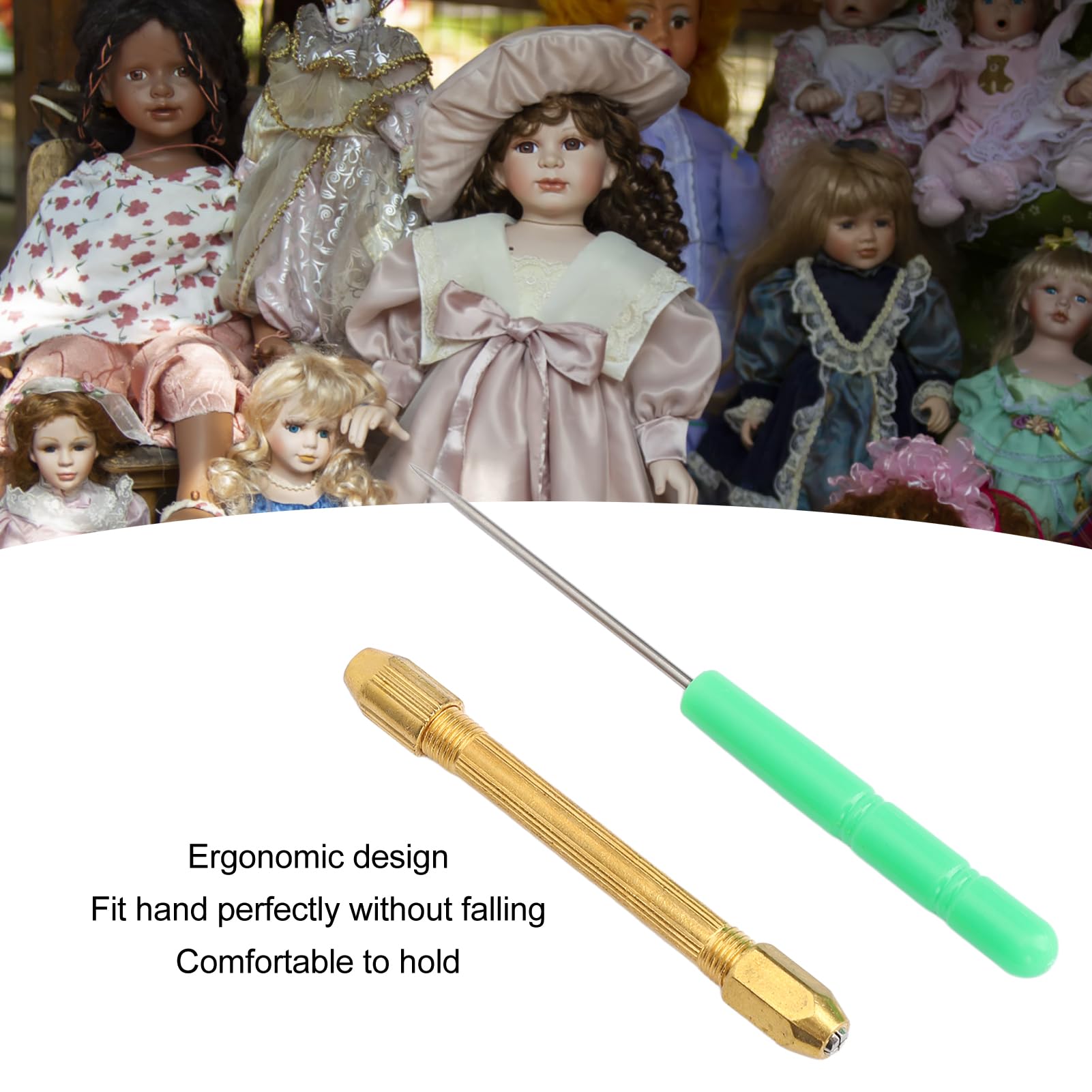 Soporte para Herramientas de Enraizamiento de Pelo de Muñeca con Agujas, Suministros de Bricolaje para Hacer Pelo de Muñeca, Herramientas para Hacer Pelo de Muñeca, Regalo para