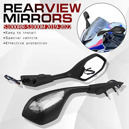 Miniatura 2 de Worldmotop - Espejo retrovisor lateral ajustable para motocicleta, compatible con BMW S1000RR S1000 RR S1000M 2018-2022 M1000RR 2021-2022 2021-2022