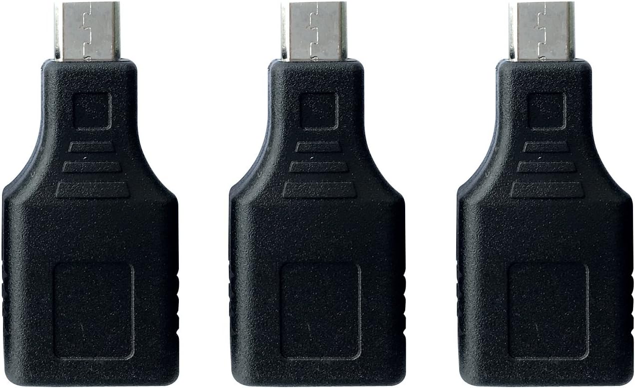 3Pack Micro USB to OTG Host / 2.0 Micro USB Male to USB Female OTG Adapter for Android Phone or Tablets