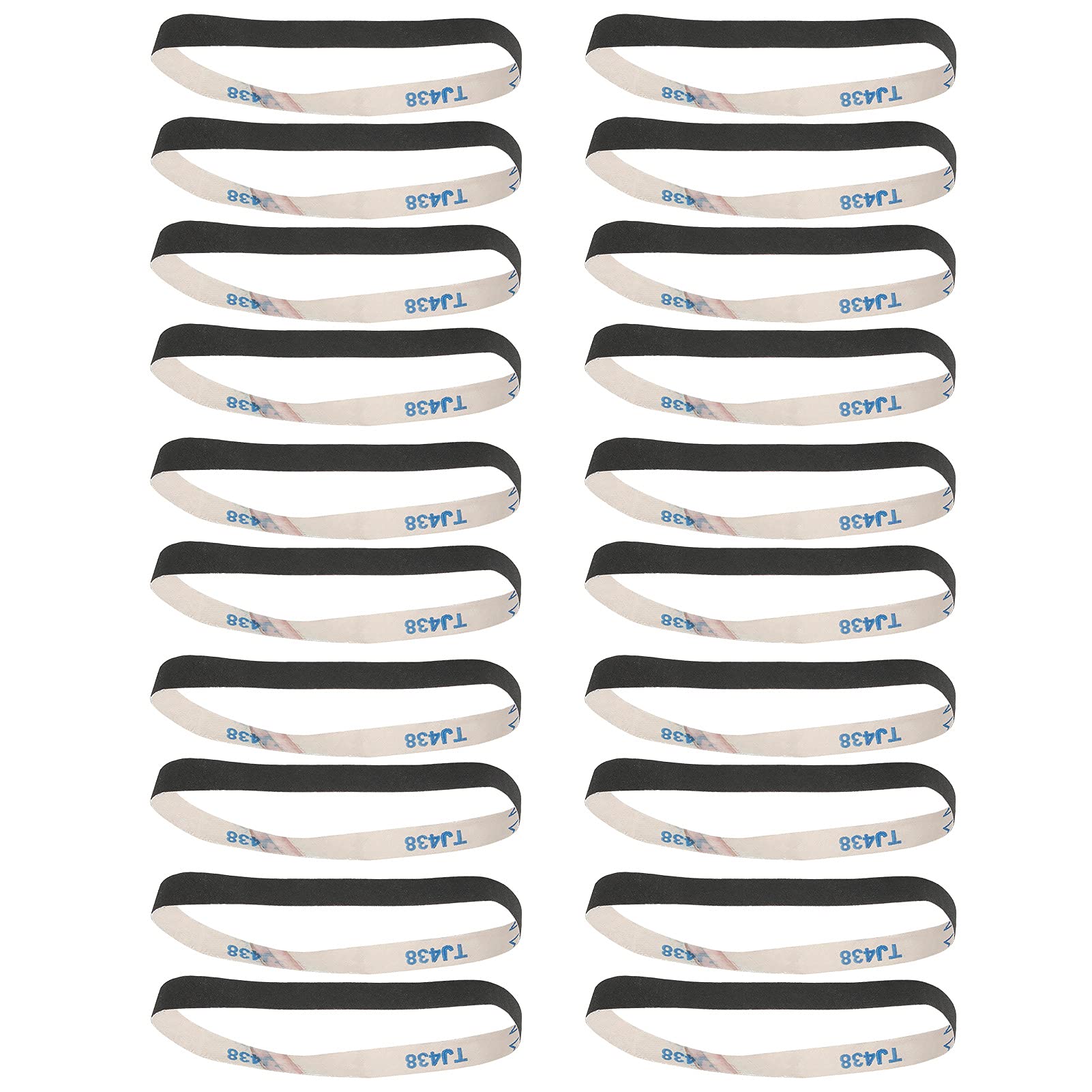 Fdit 20 cintas de lija de 520 x 20 mm, óxido de aluminio, medio, metal, rollos de papel de lija, herramienta de rebabas para lijadora de banda (80#)