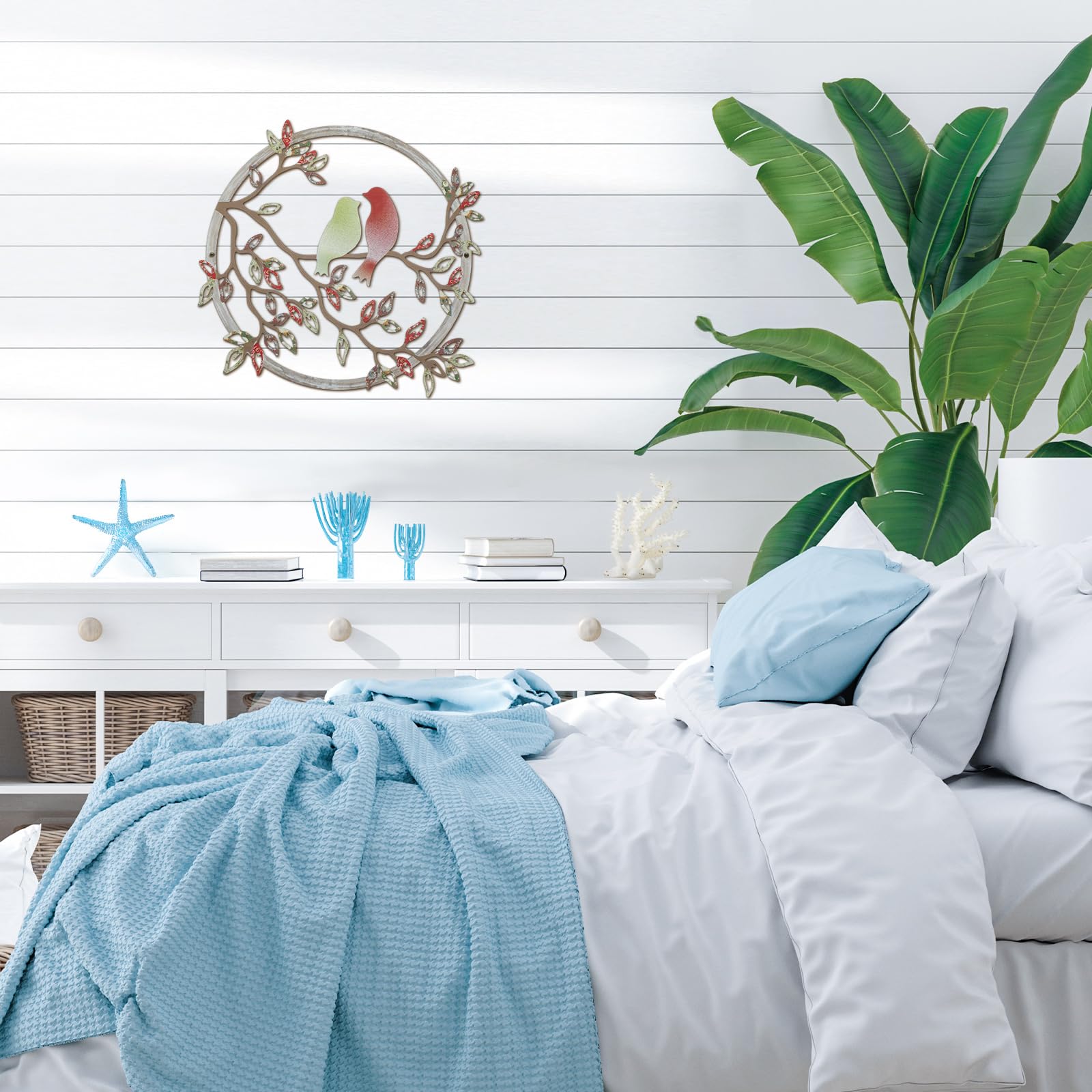 Snapklik.com : Ferraycle Metal Wall Art Bird On Tree Branch Silhouette ...