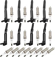 Vista 48 de ECCPP UF303 5 bobinas de encendido con 5 bujías de iridio 5019, para Chevrolet, para GMC Olds, para Saab, para Isuzu Trailblazer Envoy Rainer