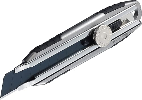 Miniatura 3 de OLFA Cuchillo utilitario resistente de 0.709 in (MXP-L) - Cuchillo de precisión de agarre antideslizante multiusos con mango de aluminio y hoja a