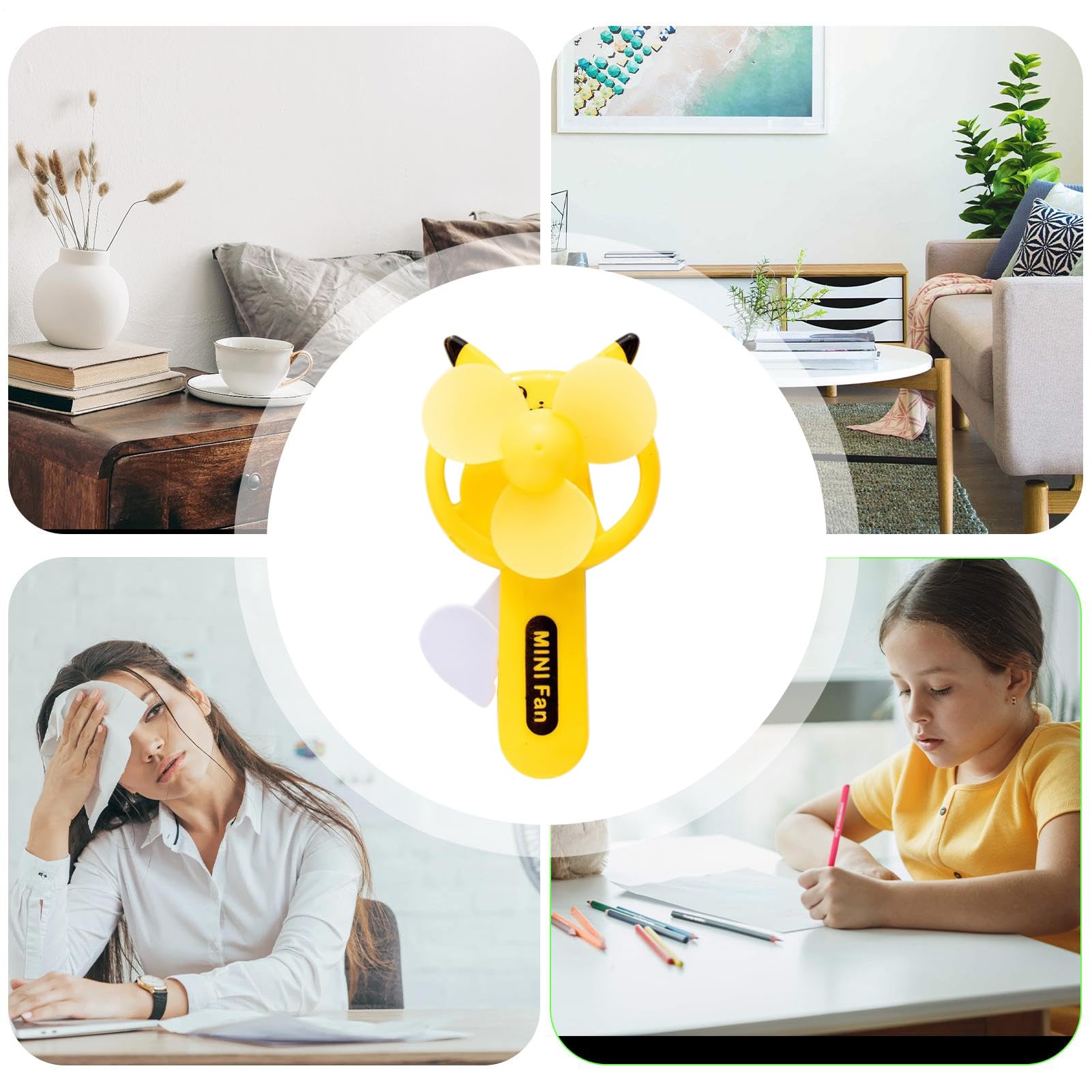 Ventilatore Manuale A Pressione Per Bambini – Giocattolo Raffreddante Portatile, Senza Batterie, Forma Animaletto - copertina