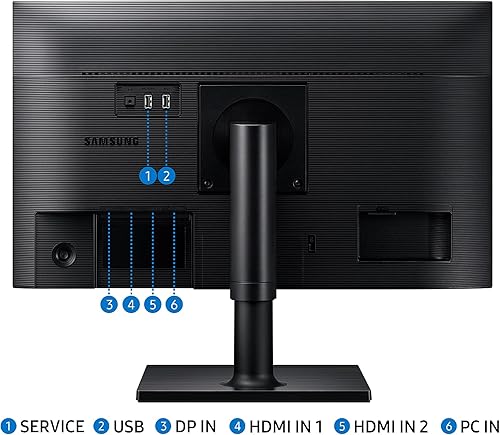 Miniatura 3 de SAMSUNG Monitor de computadora FHD 1080p serie FT45 de 24 pulgadas, 75Hz, panel IPS, HDMI, DisplayPort, concentrador USB, altavoces incorporados,