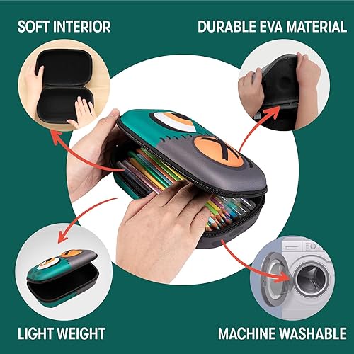 Miniatura 3 de ZIPIT Caja de lápices Zombie para niños, estuche de lápices divertido de gran capacidad para la escuela, caja organizadora de papelería