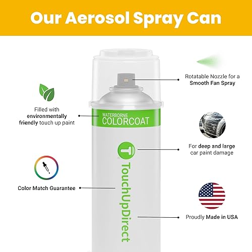 Miniatura 3 de TouchUpDirect LRC820PAB Santorini Black Pearl - Aerosol de pintura de retoque compatible con Land Rover Exact Match - Kit esencial