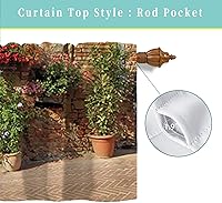 Vista 48 de Cortina cenefa, patrón japonés floral, cortinas de cocina, con bolsillo para cortina, cenefa de tratamiento para ventana de baño, 42 x 18 pulgadas