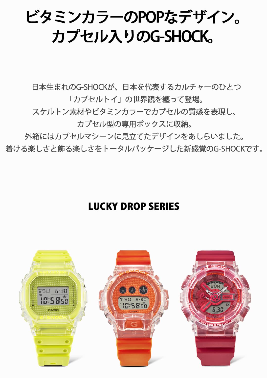 Casio G-Shock Lucky Drop Series Watch Made in Japan GA-110GL