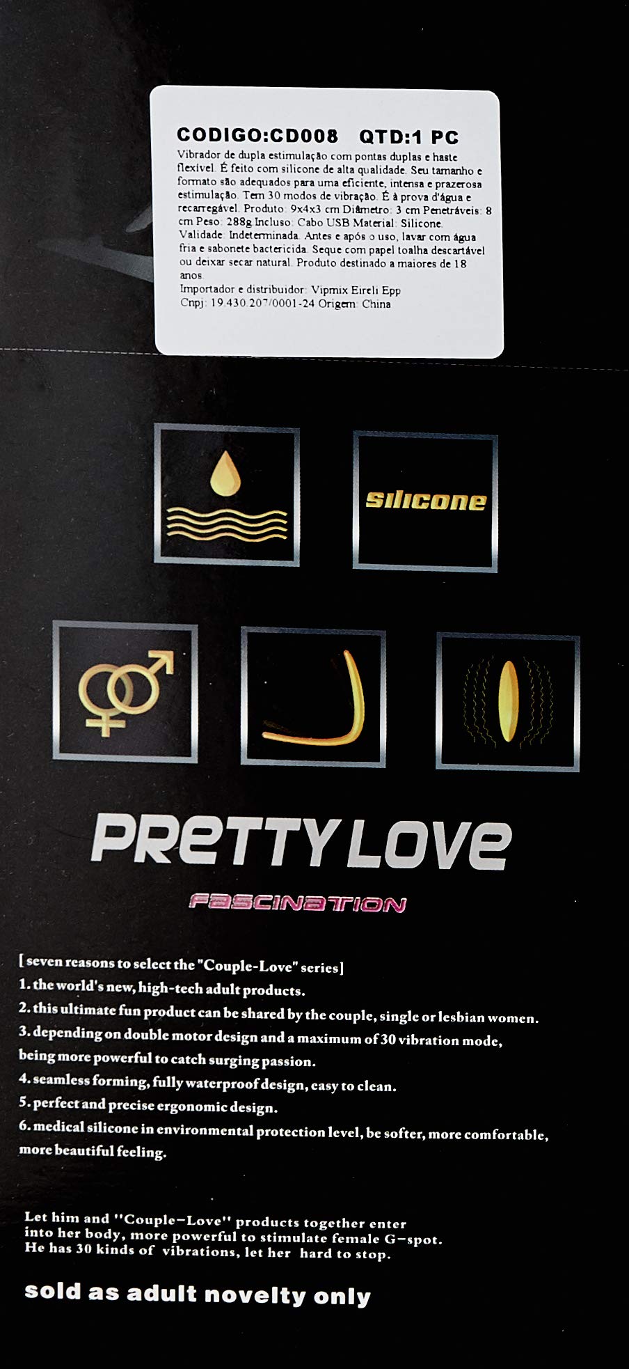 Pretty Love Vibrador para Parejas Fascination - 297 g, Morado
