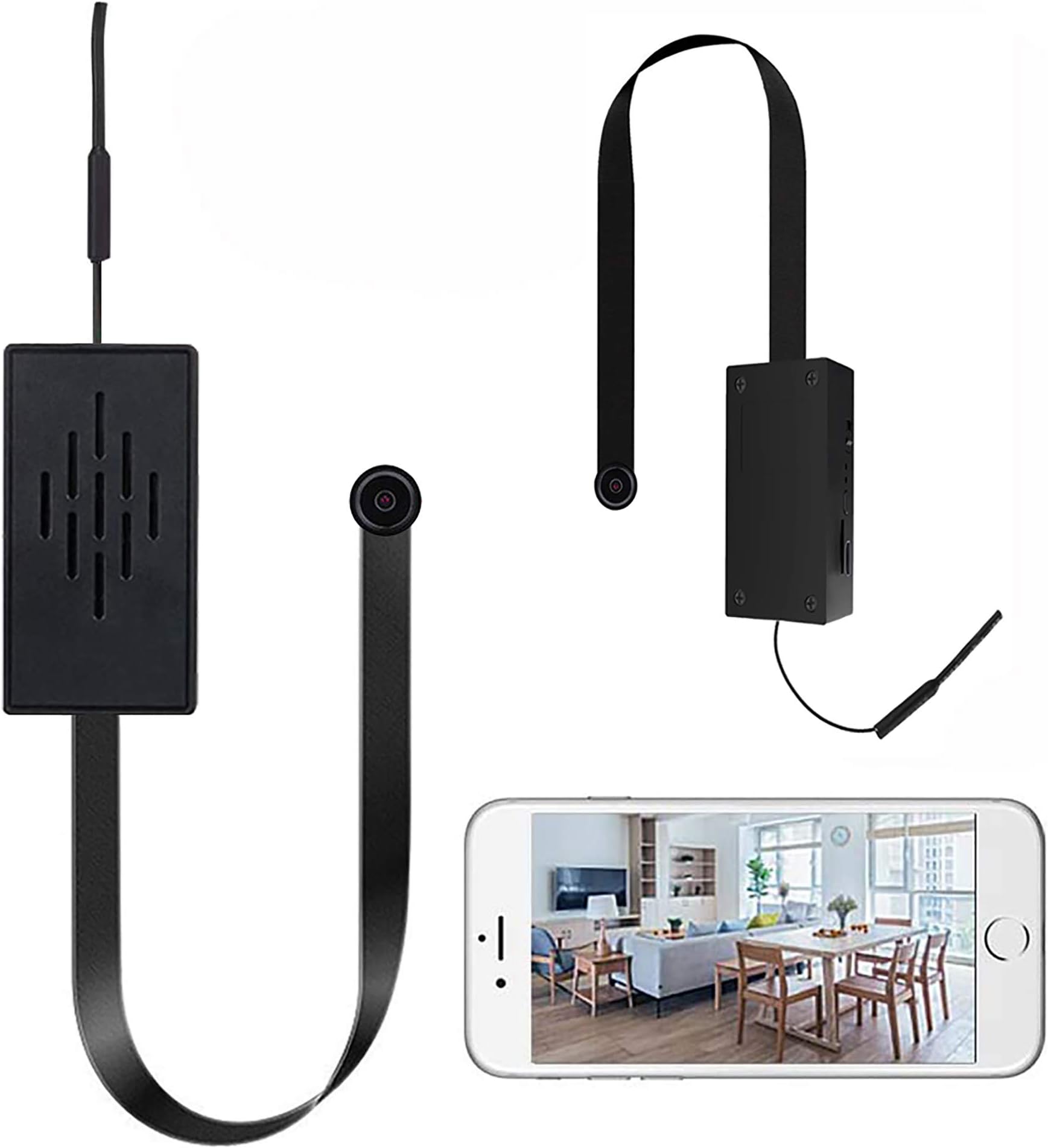 Spy WiFi Camera, 4K Small Mini HD Wireless Indoor Home Security Surveillance Tiny Nanny Cam with IOS Android APP Remote Access