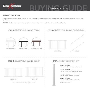 Deckorators Textured White Rapid Rail Horizontal Bracket Kit (4-Pack)