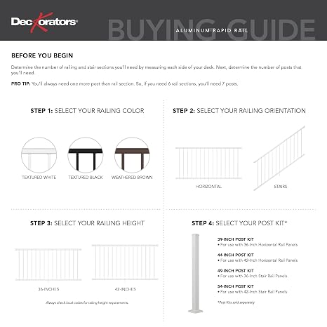 Deckorators 2-1/2 in. x 2-1/2 in. x 39 in. Weathered Brown Stair Post Kit