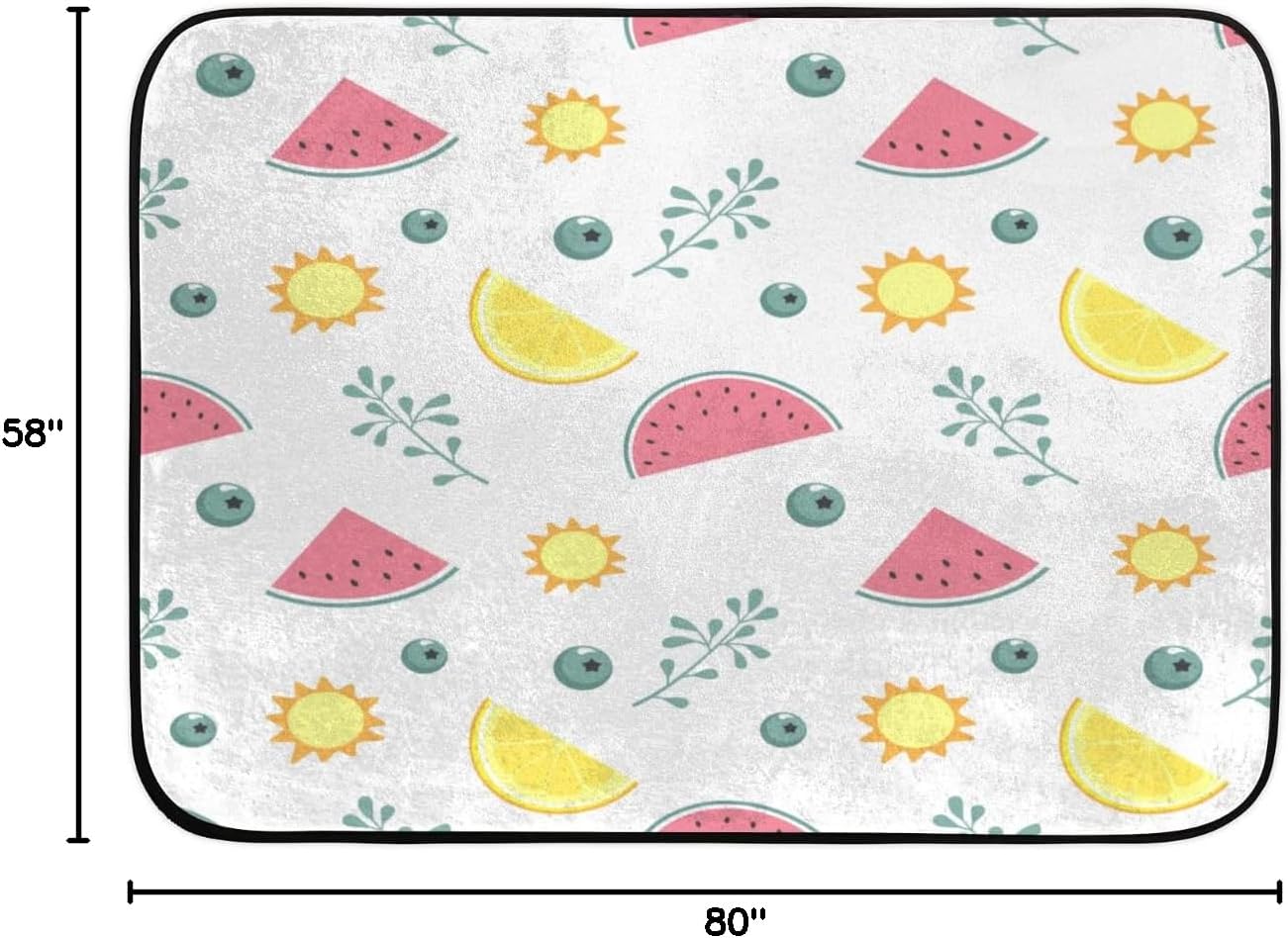 4 x 6 feet Cartoon Cute Watermelon Super Soft Area Rug for Kids Baby Nursery, Kids Girls Nursery Rug Cute Home Decor Rug, Stop Your Rugs from Slipping on Flooring with Duty Non Slip Rug Pads