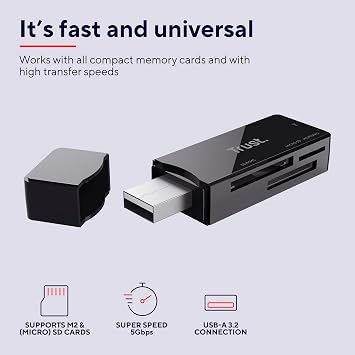 Trust Nanga USB 3.1 Card Reader - Black