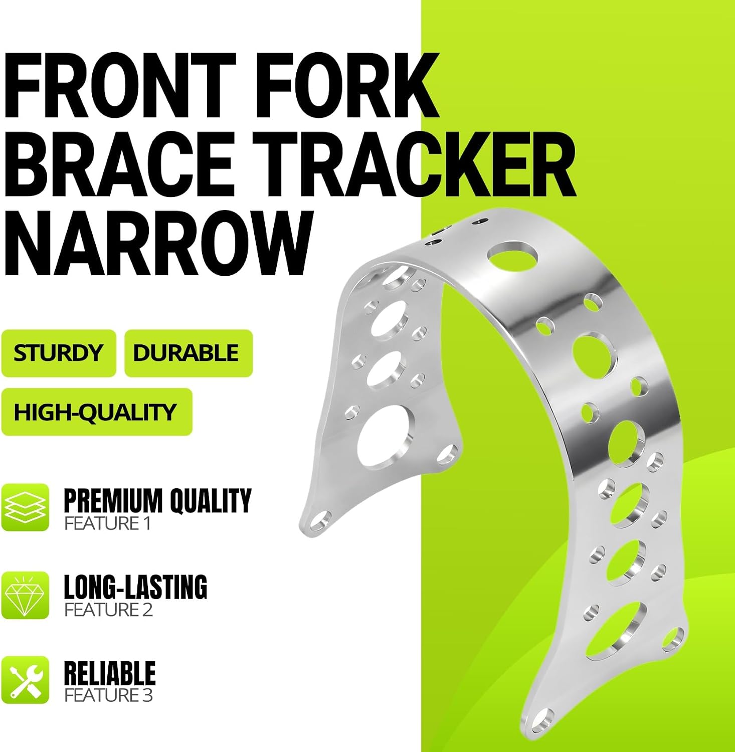 Chrome Front Fork Brace Tracker Narrow for Harley Sportster Dyna XL FXD FXR 1988-2017