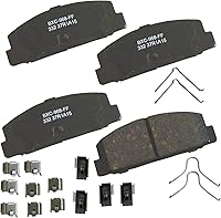 Vista 26 de Pastillas de freno traseras cerámicas Bendix Premium SBC1337 para Cadillac CTS 2014-2008, SRX 2016-2010, Chevrolet Camaro 2015-2010, Saab 9-4X 2011
