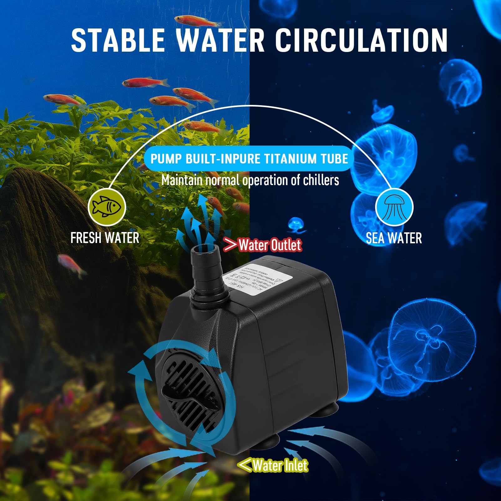 Refrigeratore Acquario 160L, Refrigeratore per Acquario D'acqua Serbatoio di Pesce Refrigeratore Speciale Design Silenzioso Compressore di Refrigerazione per Acquari, Meduse, Piante D'acqua