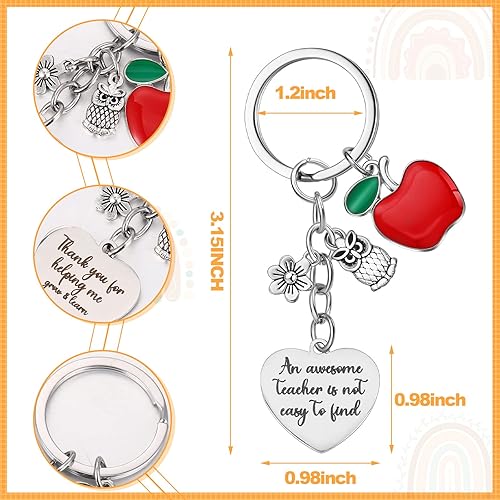 Miniatura 4 de Paquete de 6 latas aisladas de acero inoxidable de 12 onzas, regalos de agradecimiento para profesores, vasos de doble pared con llaveros para