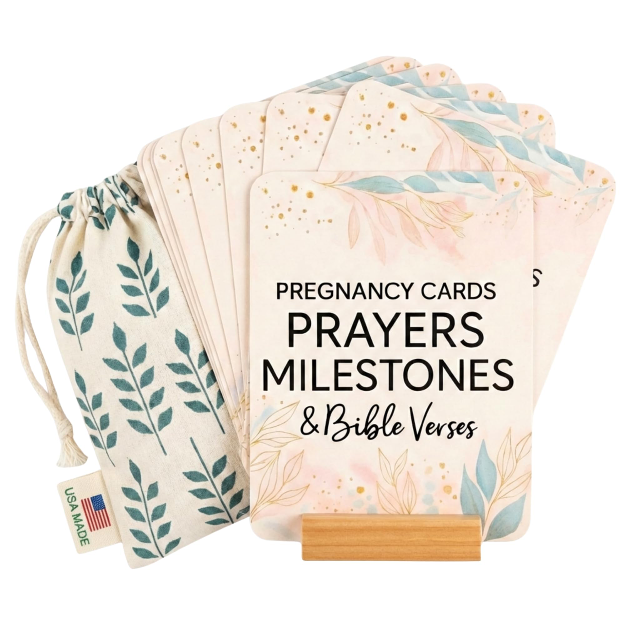 Trimester Pregnancy Must Haves - Essential Gift Set for First Time Moms, Healthy Pregnancy, Prayer Cards for Pregnant Women, Mama to Be, Expecting Parents Unique Gifts, Early Pregnancy Reveal