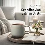 Ava Nord Large Ceramic Coffee Mugs | Stoneware Coffee Cups | Lead-Free, Non-Toxic | Microwave & Dishwasher Safe, Comfortable Handle | Nordic Design for Tea, Latte, Cocoa (Sage Ash 16 oz / 470 ml)