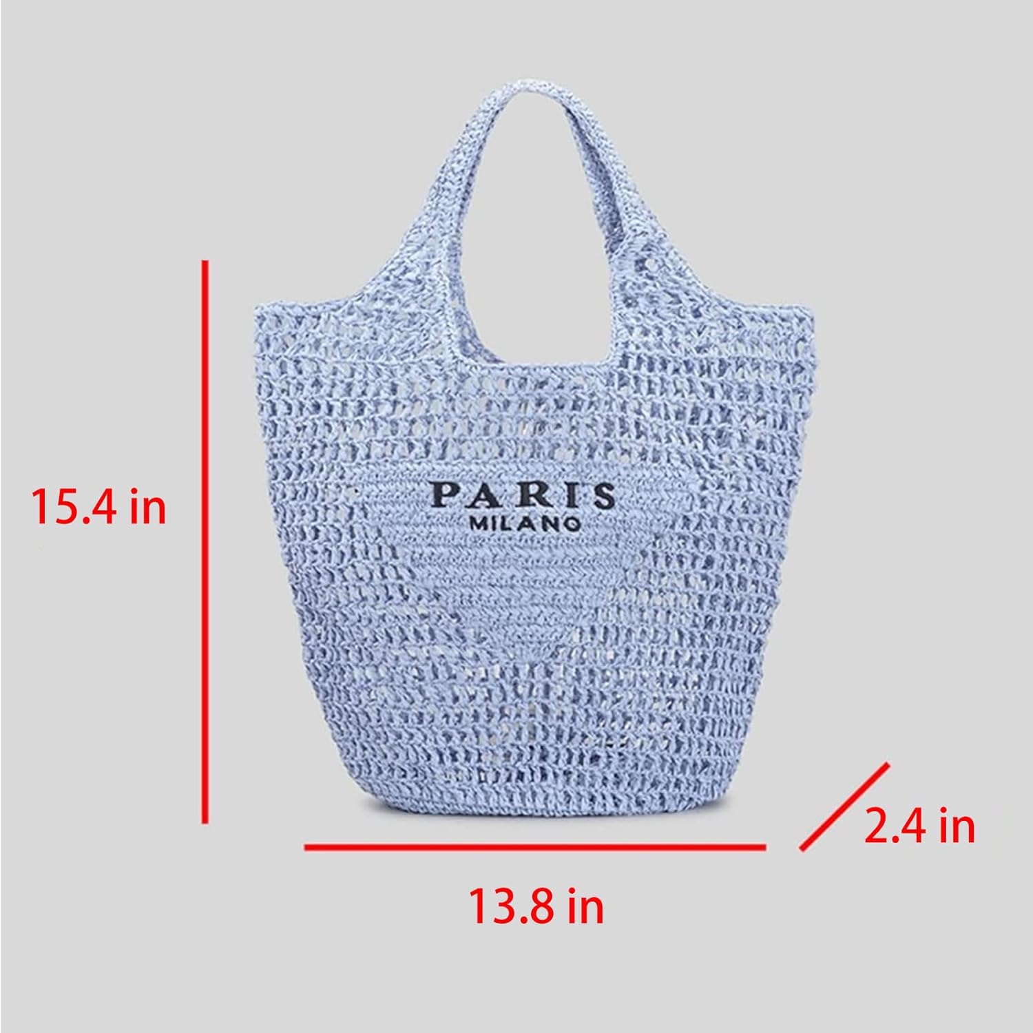 bufftieo Straw Woven Tote Bag for women,Mesh Hollow Woven Shoulder, Straw Beach bag, Hobo Women Bag, for Travel Holiday - Image 6