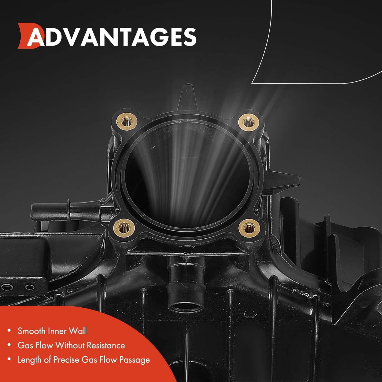 A-Premium Engine Intake Manifold Assembly W/Gasket [2.0L 2.3L Only] Compatible with Ford Escape 2013-2019, Focus 2016-2018, Fusion 2013-2016 & Lincoln MKC 2015-2019, MKZ 2013-2016