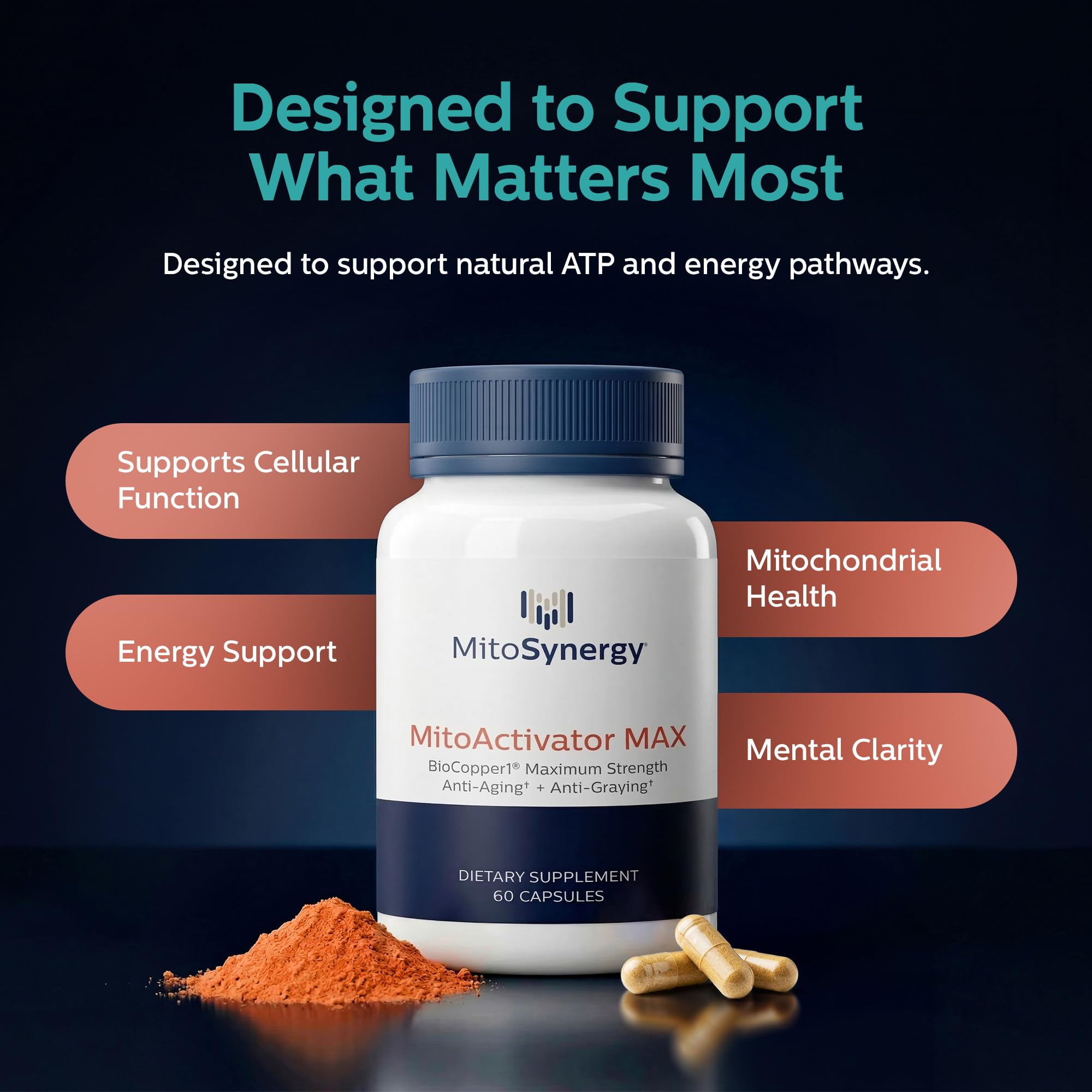 MAX Bioavailable Copper Supplement, BioCopper1 Cuprous Nicotinic Acid, Chelated Copper 2mg, Bio Active Capsules for Energy, Mental Clarity, Healthy Aging, NAD+ and NMN Support, 60 Count — Amazon image 5