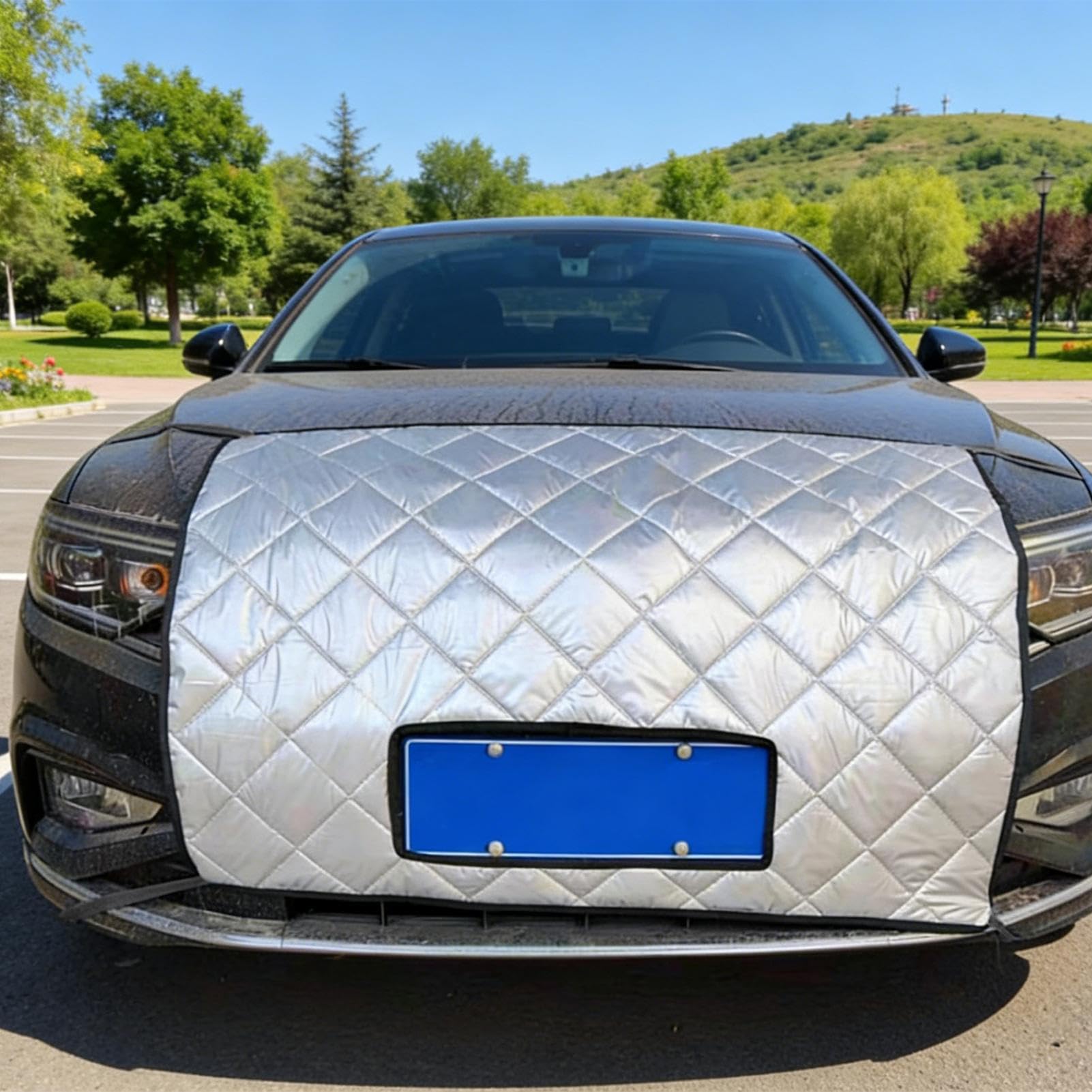 Housse De Calandre pour Hiver - 4 Stuks Waterdichte Ritssluiting Opbergorganizer,Cache Grille De Radiateur Voiture,pour Empêcher Pierres Saleté Et Feuilles D'Endommager Les SUV RV Camions