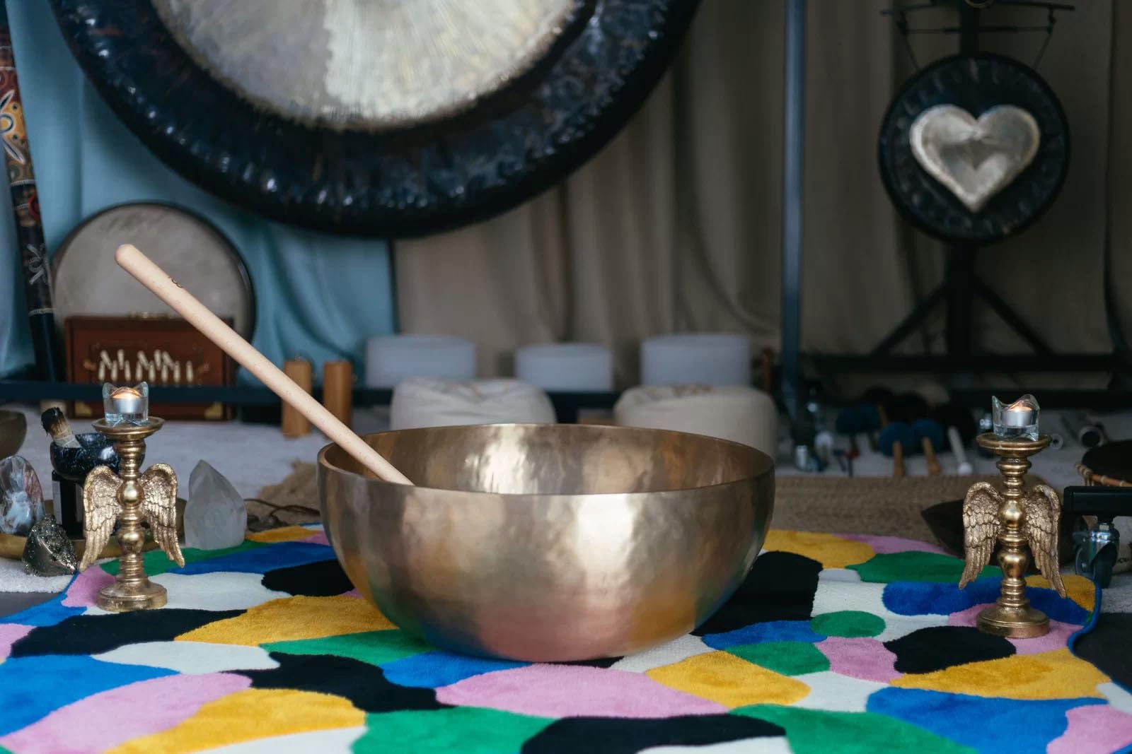 Sonic Energy Grounding Singing Bowl – Grand bol chantant de 13 000 g pour tout le corps, guérison du son, méditation – Avec coussin de sarrasin (SB-G-13000)