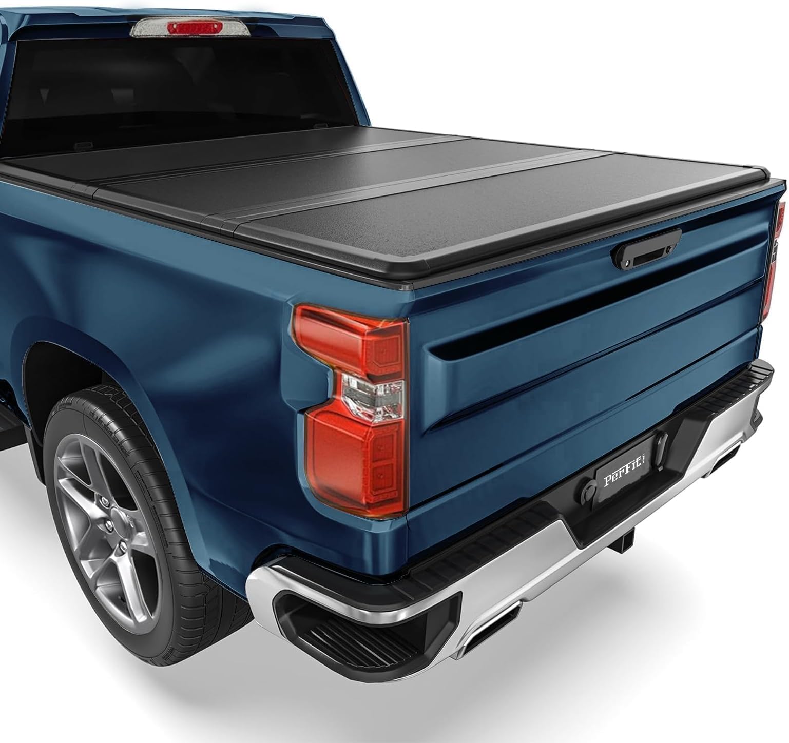 Perfit Liner Hard Tri-fold Truck Bed Tonneau Cover Compatible with 5.8 FT 2007-2025 2026 Chevy Silverado GMC Sierra 1500 5.8 FT (69.6") Bed Fiberglass FRP w/o Multi-Flex Tailgate
