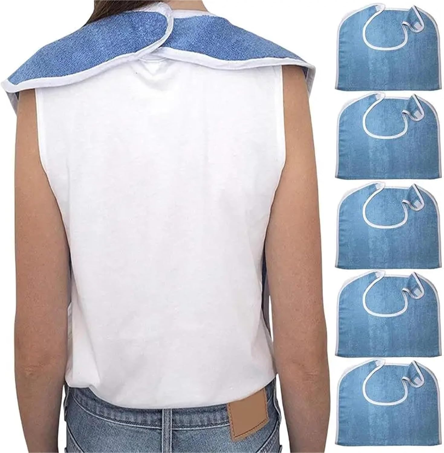 Adult Bibs for Seniors 6pcs Adults Dining Clothing Protectors Bib Elderly Aged Mealtime
