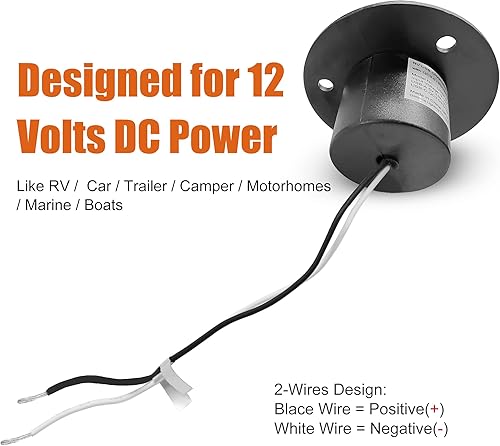 Miniatura 6 de Facon Enchufe de montaje en pared de 12 V  Puerto de carga USB C RV y enchufe de cargador USB QC3.0  Dual 18 W (A+C) Cableado directo para RV