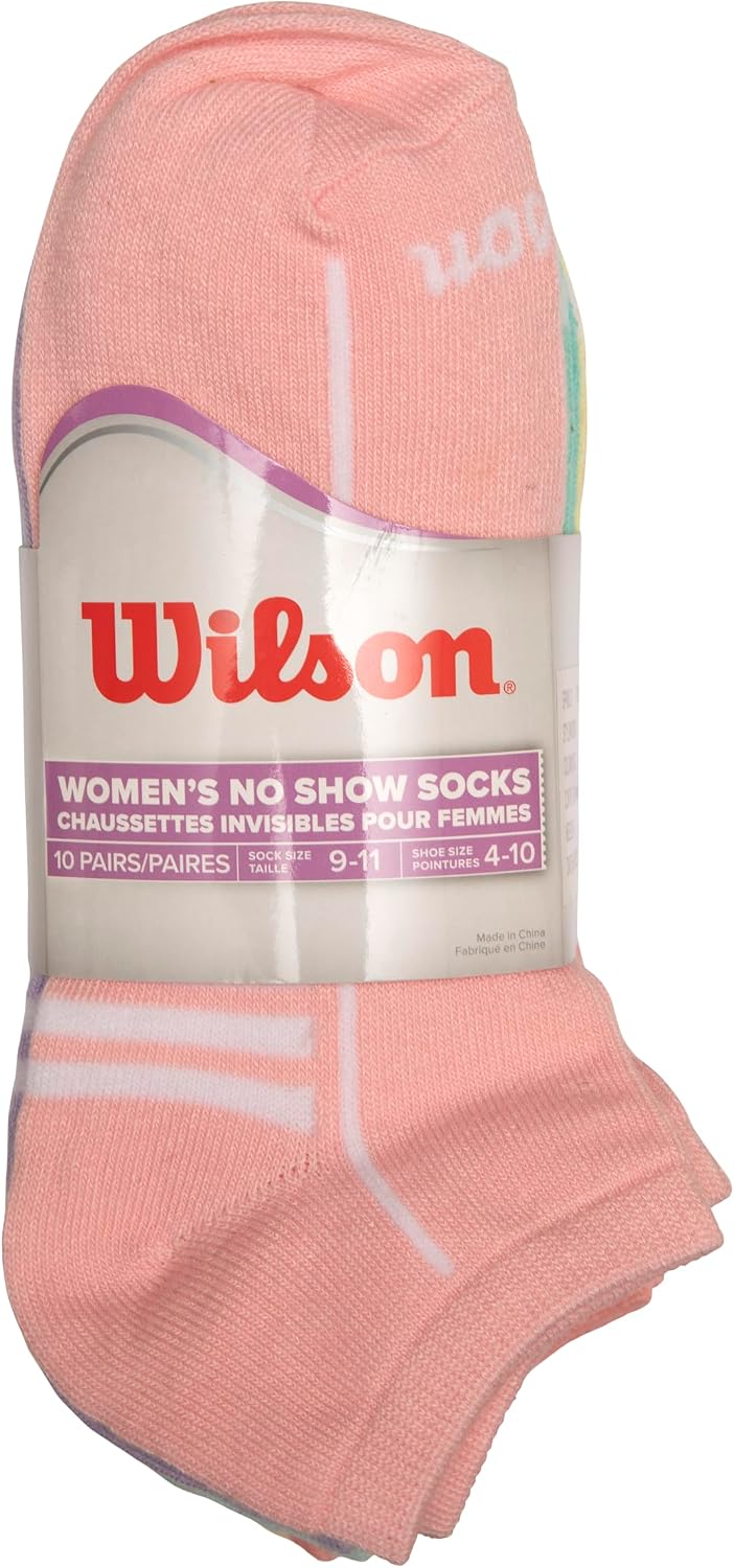 WILSON Women's 10 Pack No Show Socks