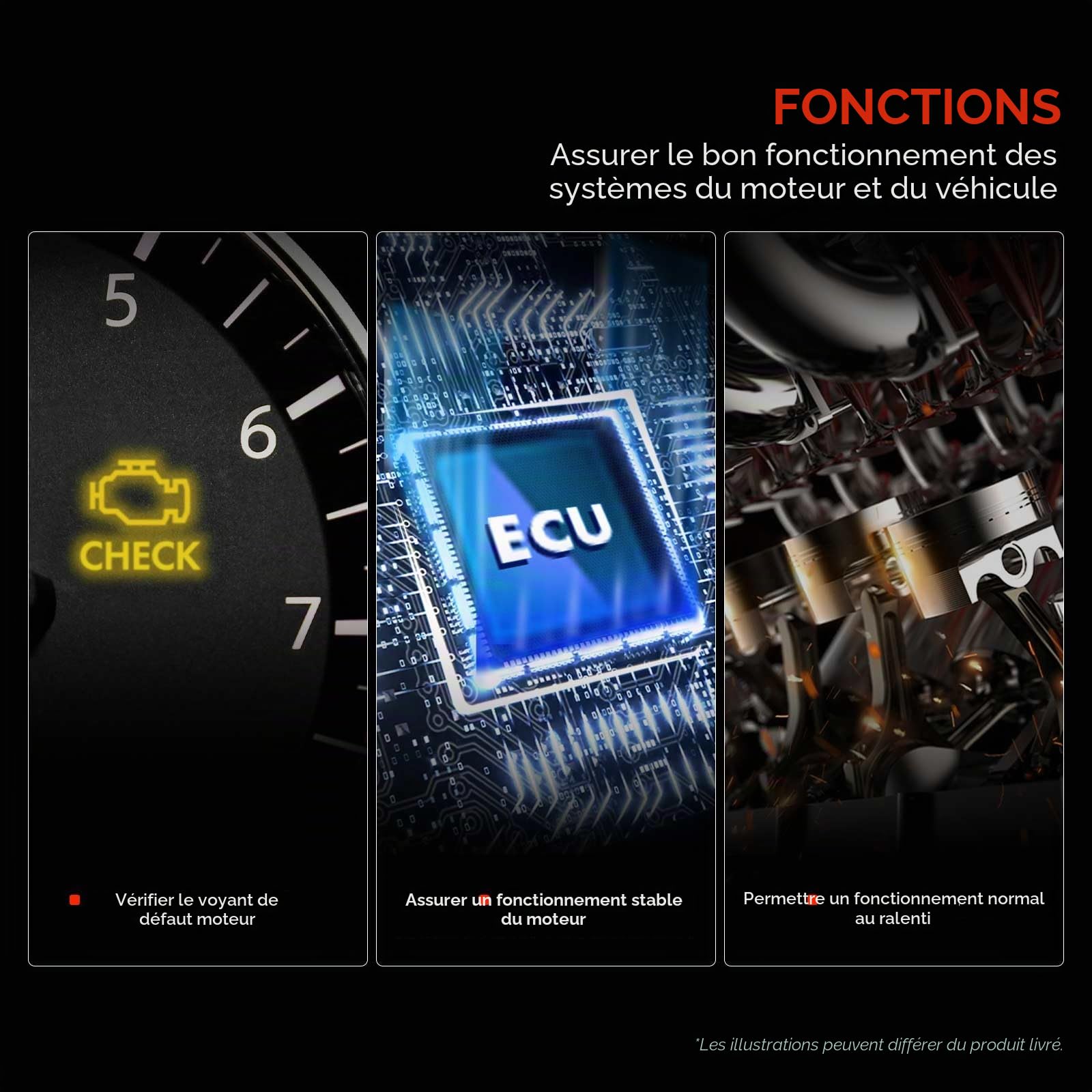 Frankberg Capteur de pression différentielle d'échappement, 3 broches | 223650901R; Compatible avec: Autobus NV200/Evalia, Pulsar Hatchback C13, M.e.g.a.n.e IV Hatchback B9A/M/N