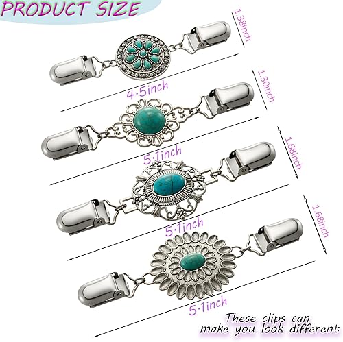 Miniatura 2 de Clip de cárdigan para vestido de camisa vintage, clip de cintura para mujer, suéter chal, chaqueta para ropa