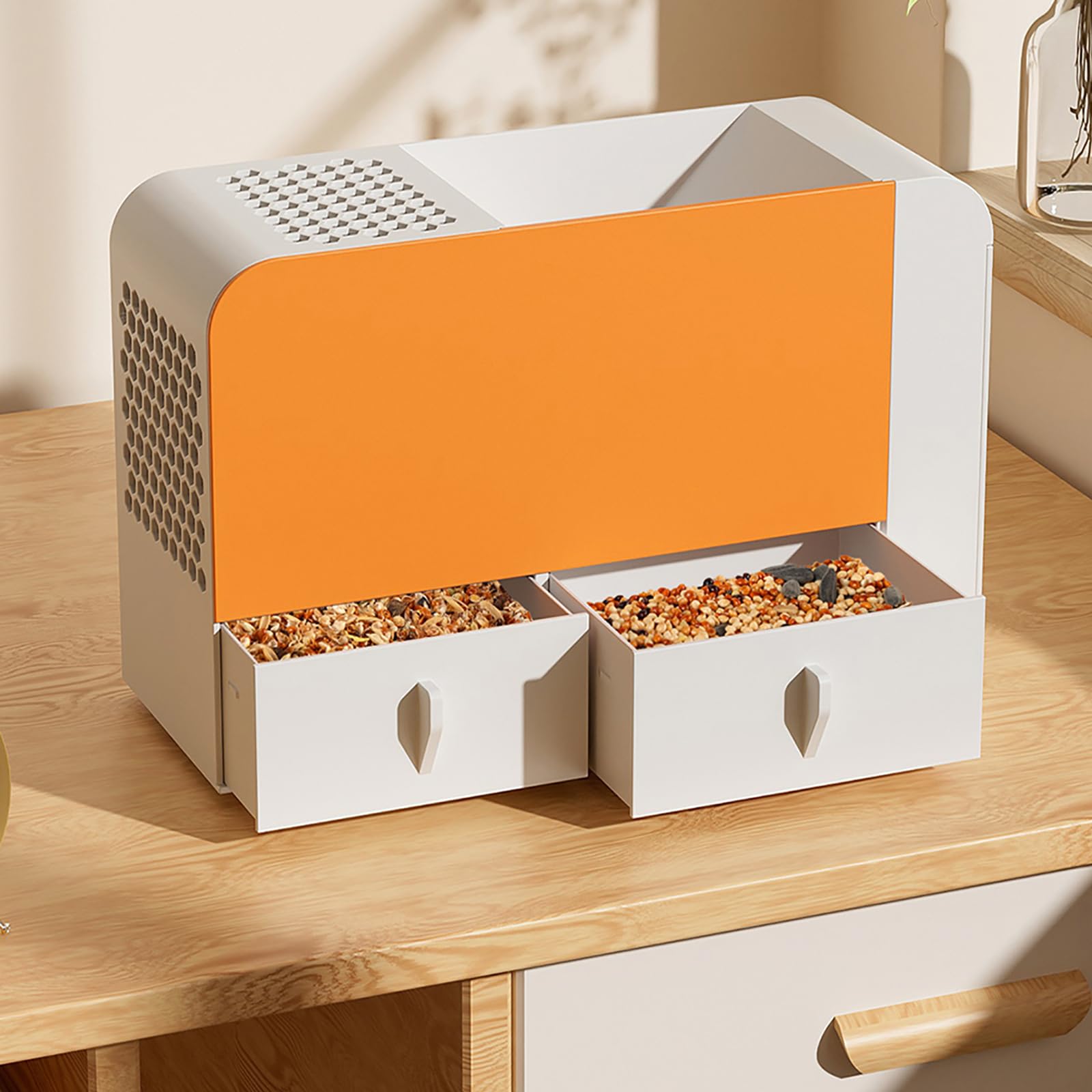 Macchina elettrica per soffiare cereali per mangime per uccelli, separatore di buccia per miglio e semi, vento regolabile a 5 velocità per spaccare ed elaborare mangimi efficienti