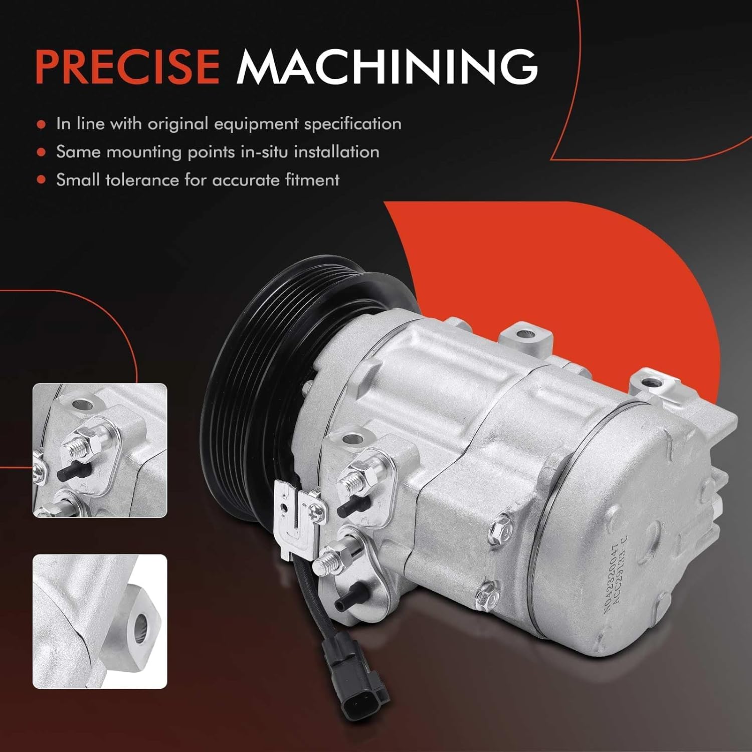 A-Premium Air Conditioner AC Compressor with Clutch Compatible with Ford F-250 Super Duty 2008-2010, F-350 Super Duty 2008-2010, F-450 Super Duty 2008-2010, F-550 Super Duty 2008-2010, 5.4L 6.8L