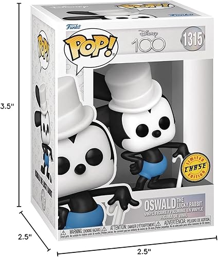 Miniatura 5 de POP Disney Disney 100  Oswald The Lucky Rabbit Limited Edition Chase Funko figura de vinilo (empaquetado con funda protectora de caja compatible),