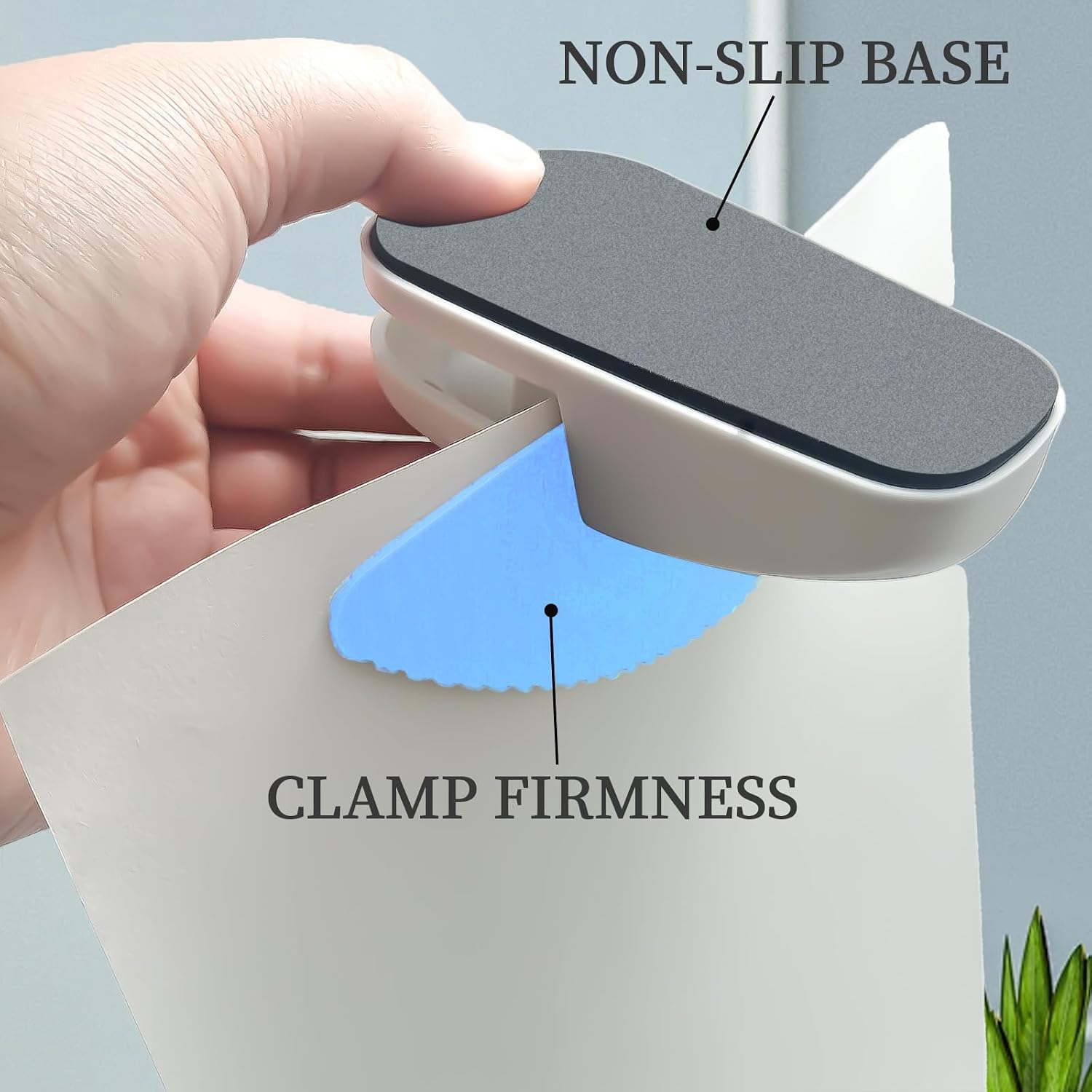 Paper Holder Stand for Desk, Paper Stand for Desk When Typing, Document Holder, Portable Counterweight Copies Stand Desktop Clamp for A4 Paper Documents Office Typing Reading (Blue) image 5