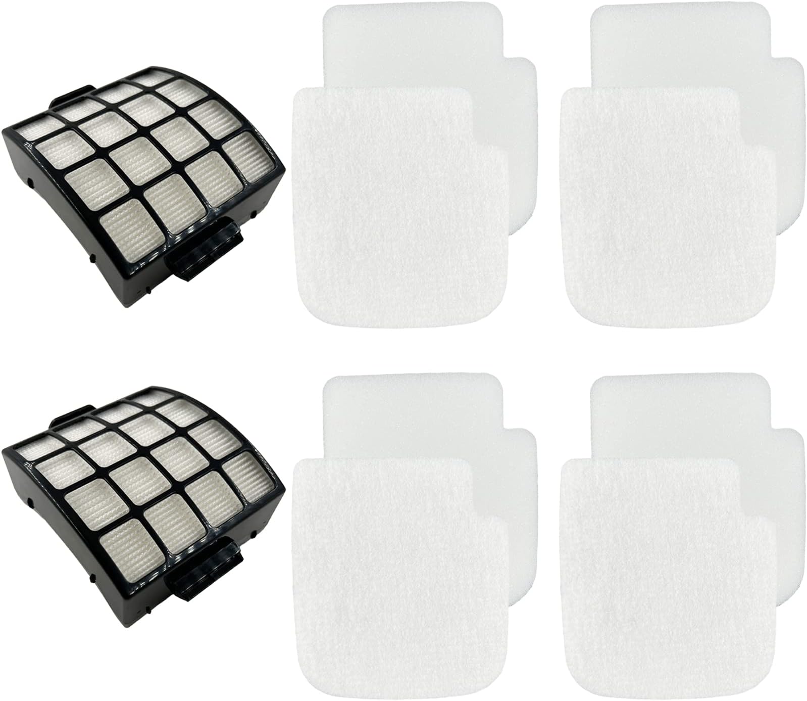 Dttery AZ3002 Filter Kit Replacement for Shark Stratos DuoClean PowerFins HairPro Powered Lift-Away Upright Vacuum Cleaner AZ3002 AZ3000 AZ3000W, 4 Foam, 4 Felt, 2 HEPA