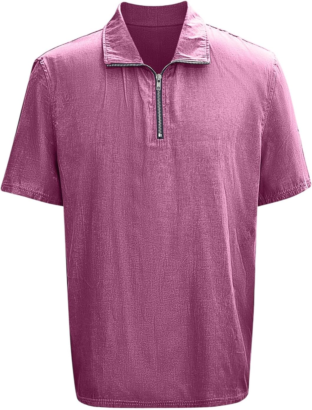 Ymosrh Men's Polo Shirts Short Sleeve Quarter Zip Fashion Business Casual Summer Golf Work Collared Shirts, M-3XL