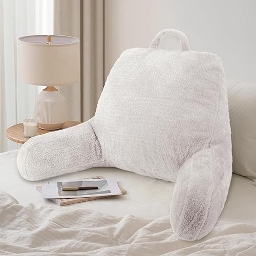 Miniatura 5 de Blissful Diary Almohada de lectura de terciopelo de felpa para niños, adolescentes y adultos, almohada de respaldo para sentarse en la cama con