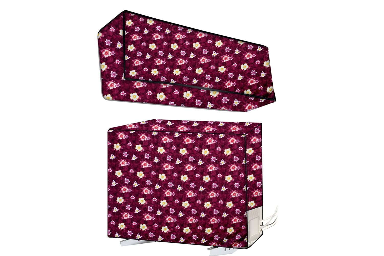 Stylista Split AC Cover Set of Indoor and Outdoor Unit Used for 1.5 Ton Daikin ETKL50 - Floral Pattern Red (B0CR9YM741) Amazon Price History, Amazon Price Tracker