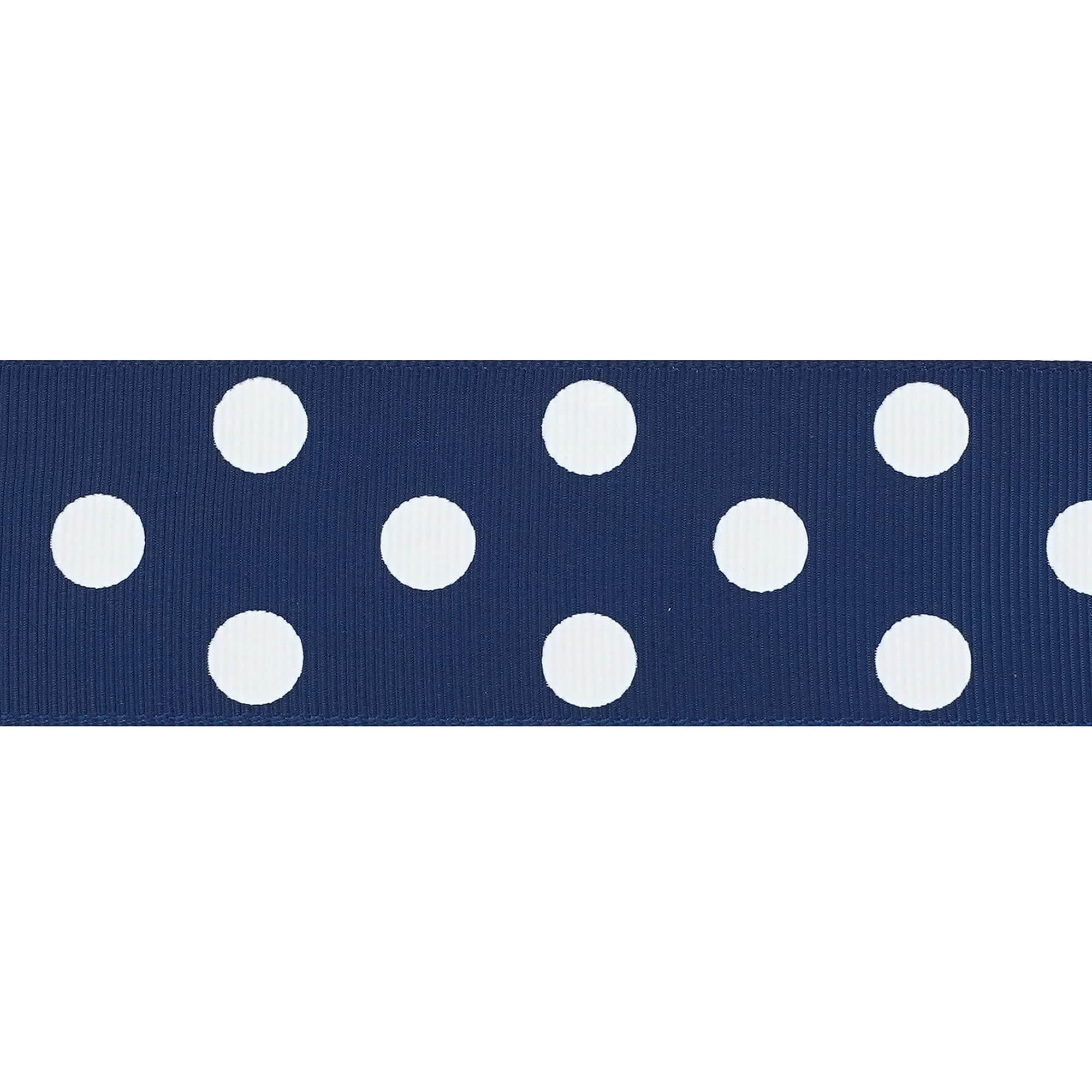 Blueberry Polka Dot Burlap Ribbon - 2.5 Inch X 5 Yards, Wire-Edged For Bows, Spring & Summer Decor - View #8
