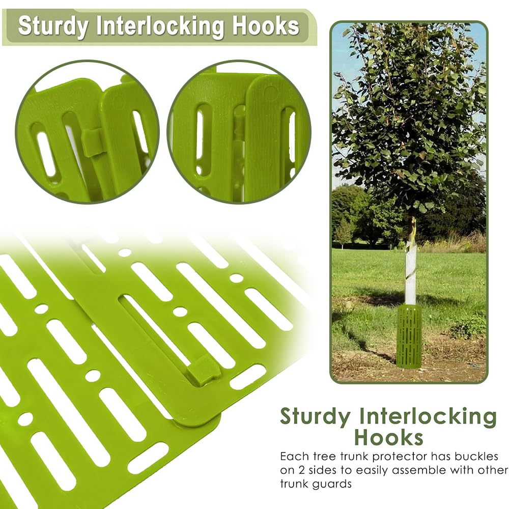 Malla Protectora Arboles Haga - Funda Protectora Para árboles (21 G/m2, Longitud: 50 M, 3 X 20 Mm, Diámetro: 190 Mm Protector De Arboles Con Ganchos